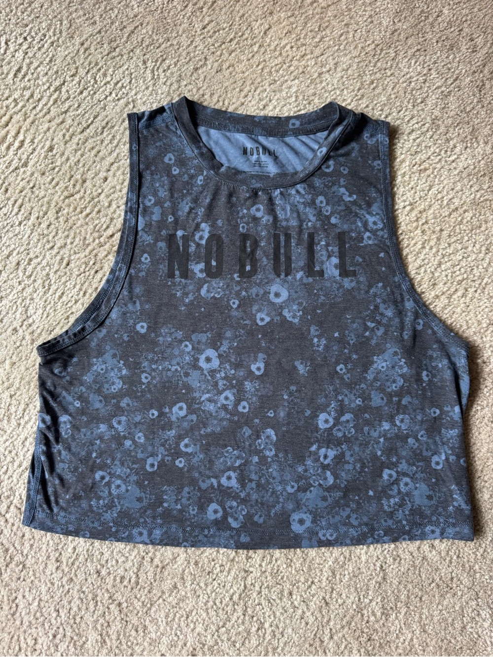 NOBULL Crop Tank with Navy Floral Print